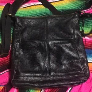 GUC the Sak leather crossbody black bag
